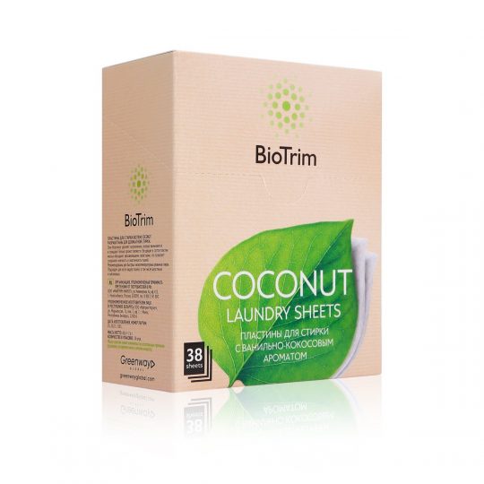 Пластины для стирки деликатных тканей BioTrim COCONUT, 38 шт. 2